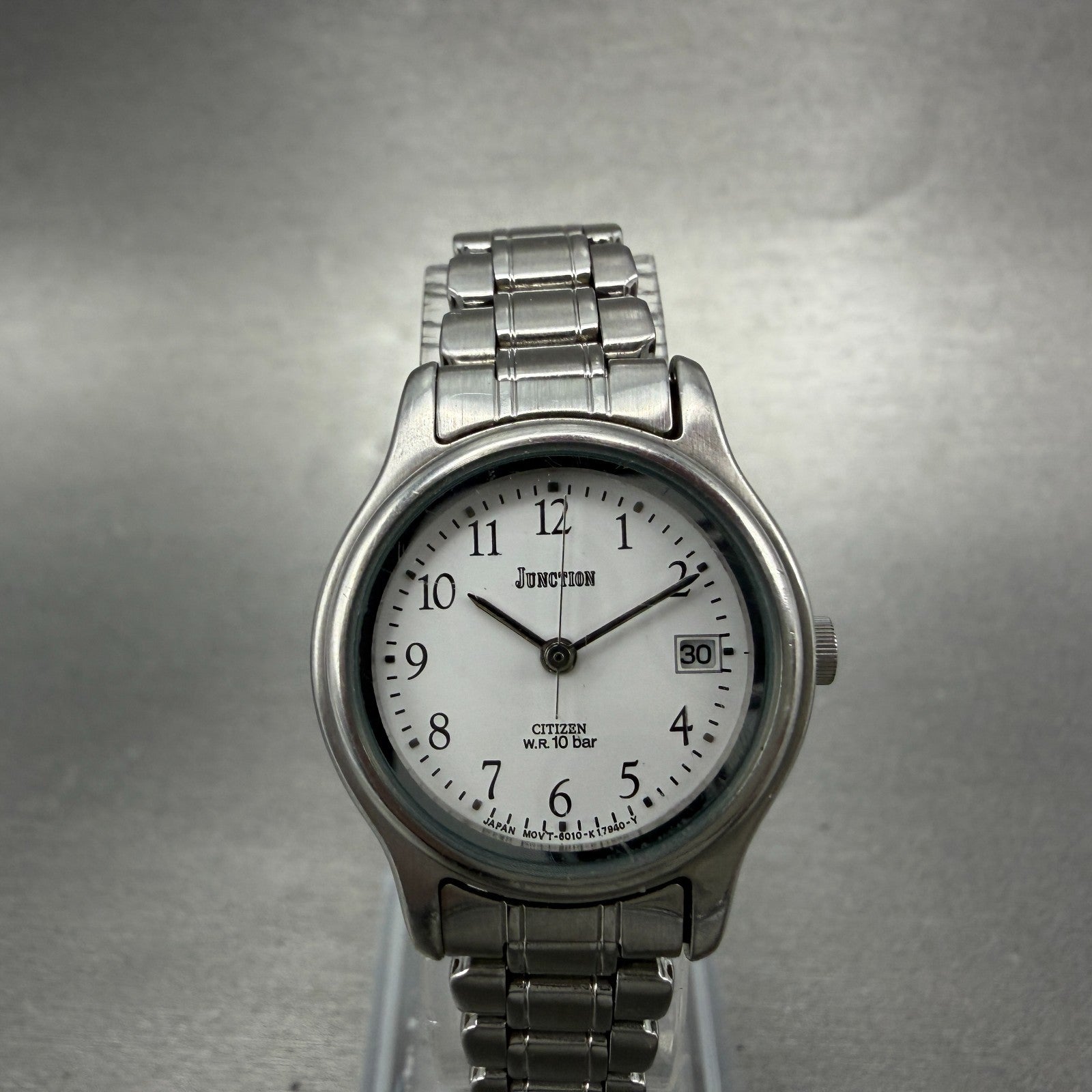 Citizen Junction Watch Women 25mm White Dial Silver Tone Date 6010-K05669 NewBat0