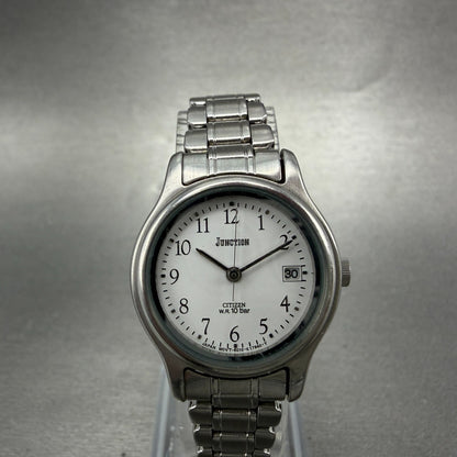 Citizen Junction Watch Women 25mm White Dial Silver Tone Date 6010-K05669 NewBat0