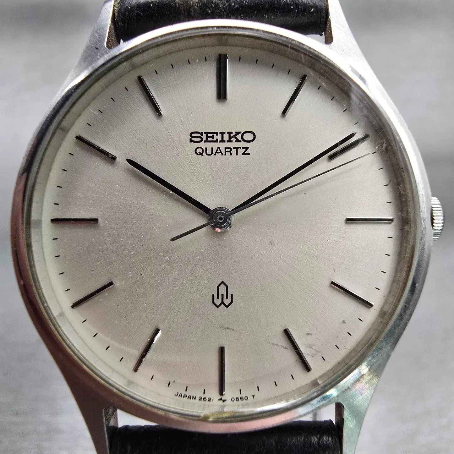 Seiko Watch Men 33mm Silver Dial Silver Tone Round 2621-0160 New Battery Vintage1