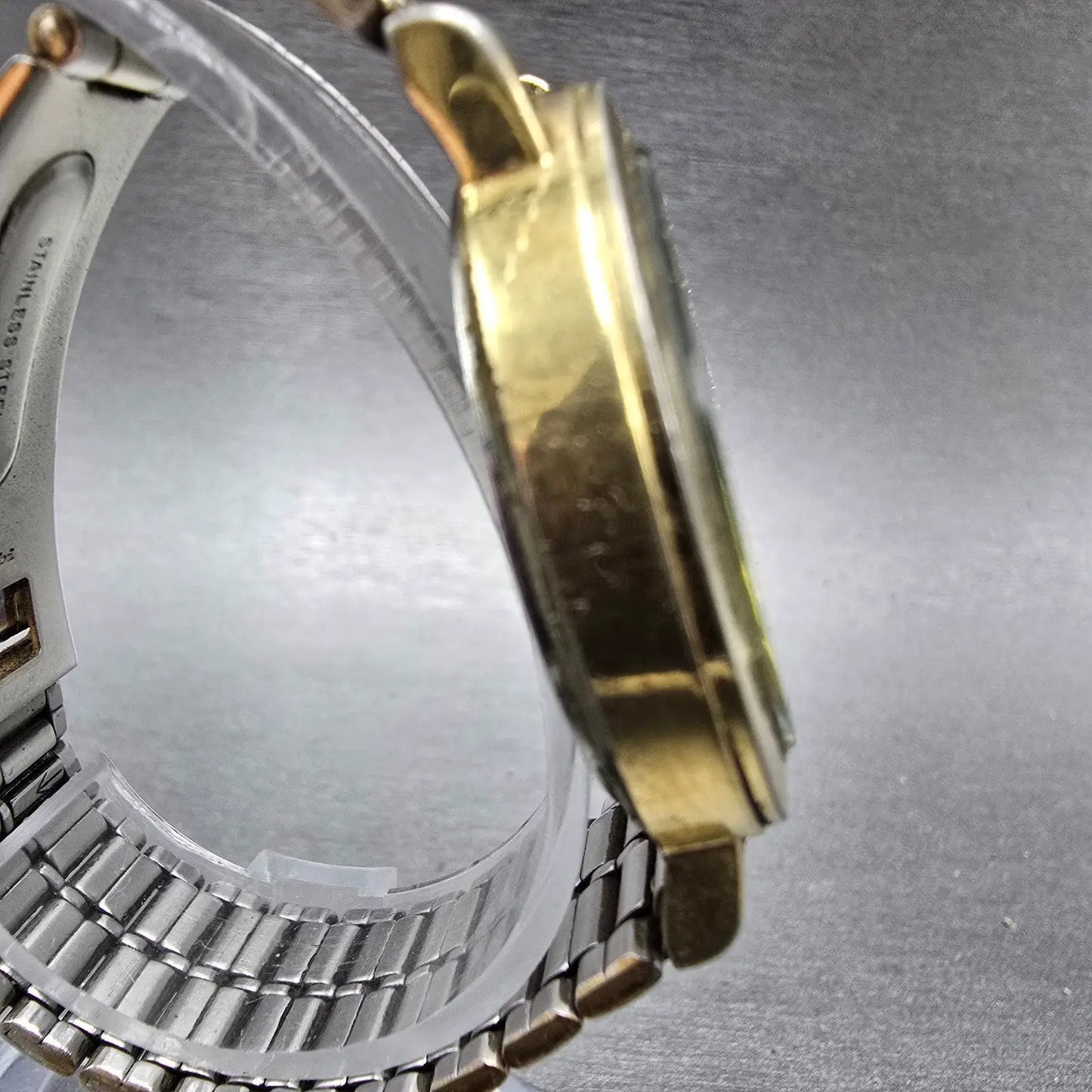 Juan Savani Watch Men 34mm Champagne Dial Gold Tone Daydate JS003 New Battery3