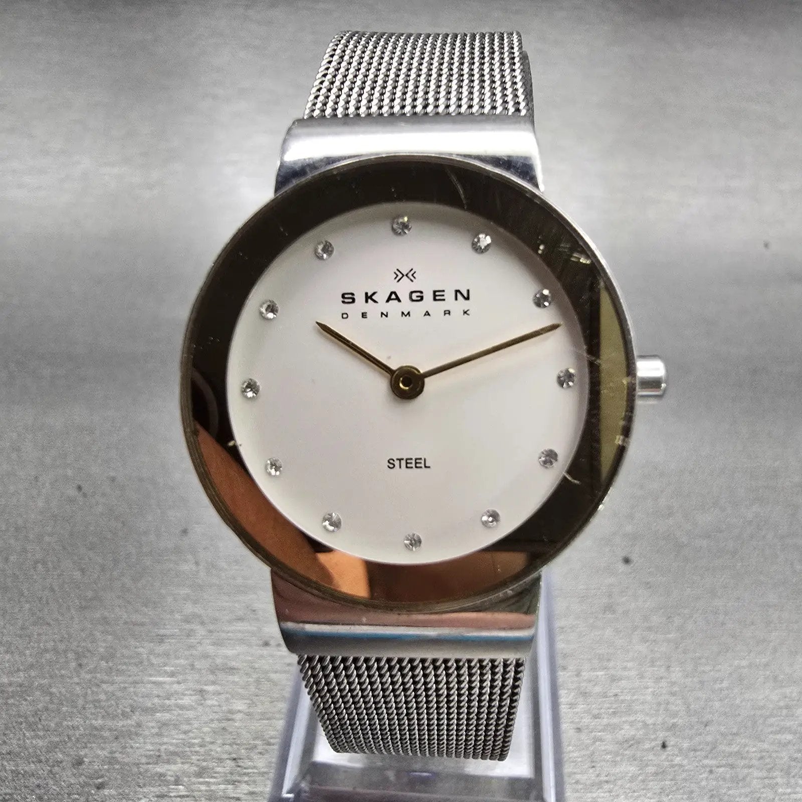 Skagen Freja Watch Women 26mm White Dial Two Tone Round 358SGSC New Battery0
