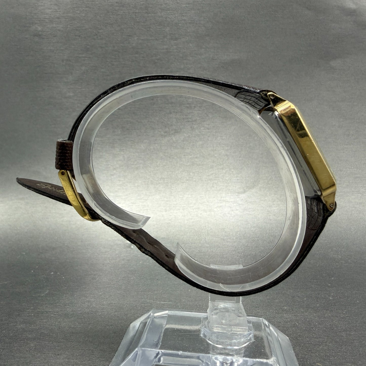 Seiko Watch Men 26mm Champagne Dial Gold Tone Rectangle 8621-5019 PARTS Vintage9