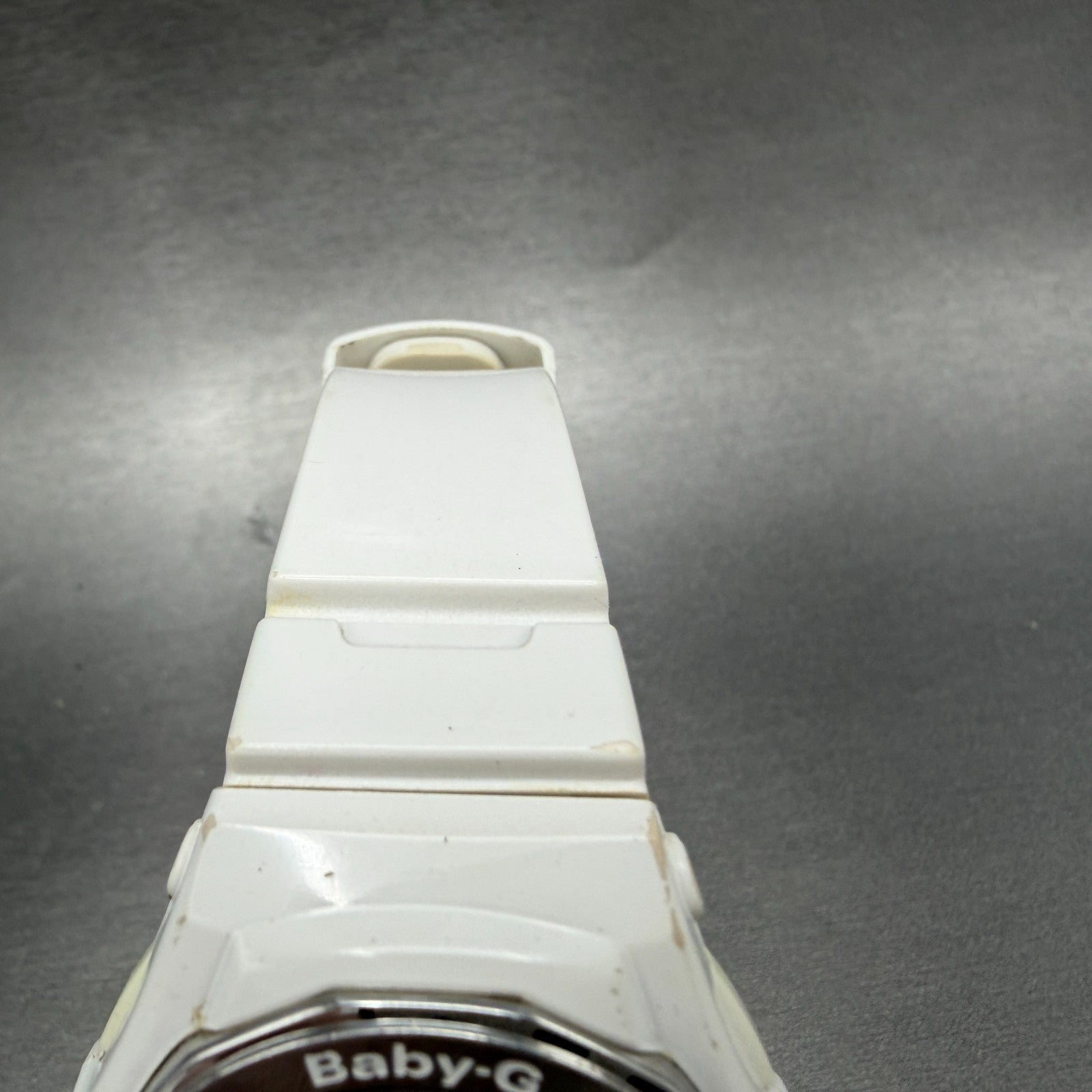 Casio Baby-G Watch Women 38mm White Dial White Case Round BGA-100 New Battery AB4