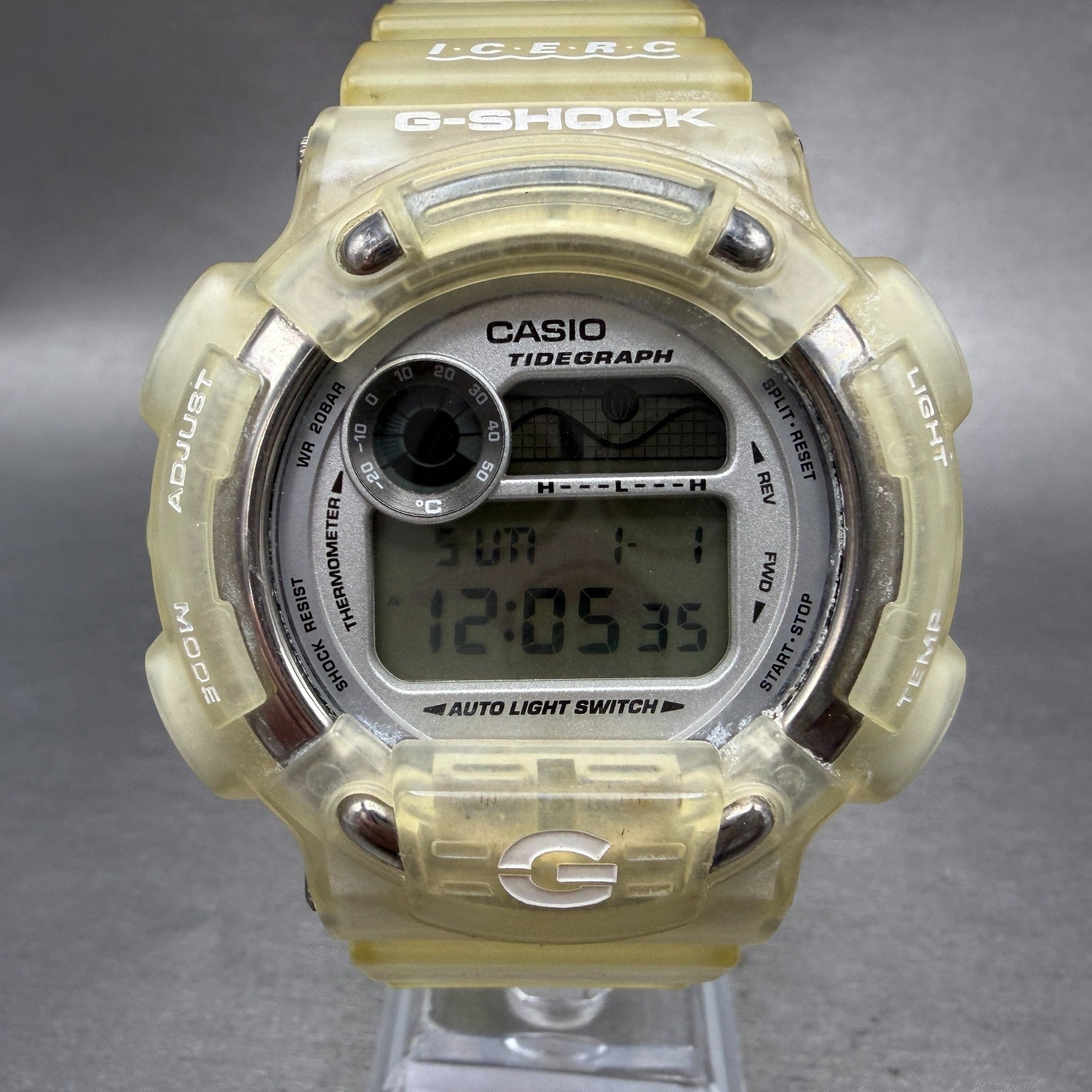 Casio G-Shock DW-8600K Watch Men 47mm Digital Clear Alarm Chrono New Battery ABC0