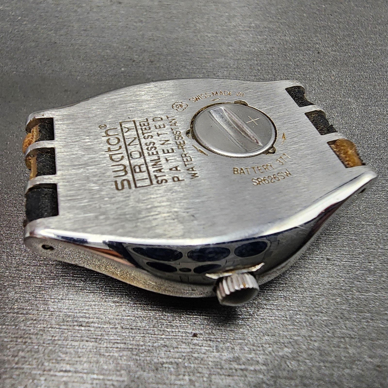 Swatch irony Watch men 38mm Black Dial Steel Daydate Round YGS737 New Battery10