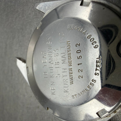 Seiko Automatic Watch Men 36mm Silver Dial Silver Tone Daydate 6309-7159 PARTS8