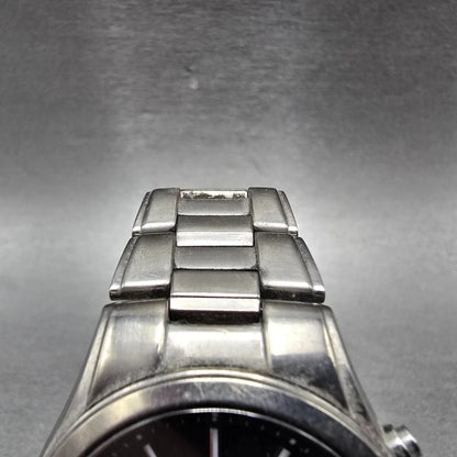 Seiko Solar Atomic Watch Men 38mm Black Dial Titanium Atomic Date 7B22 PARTS!5