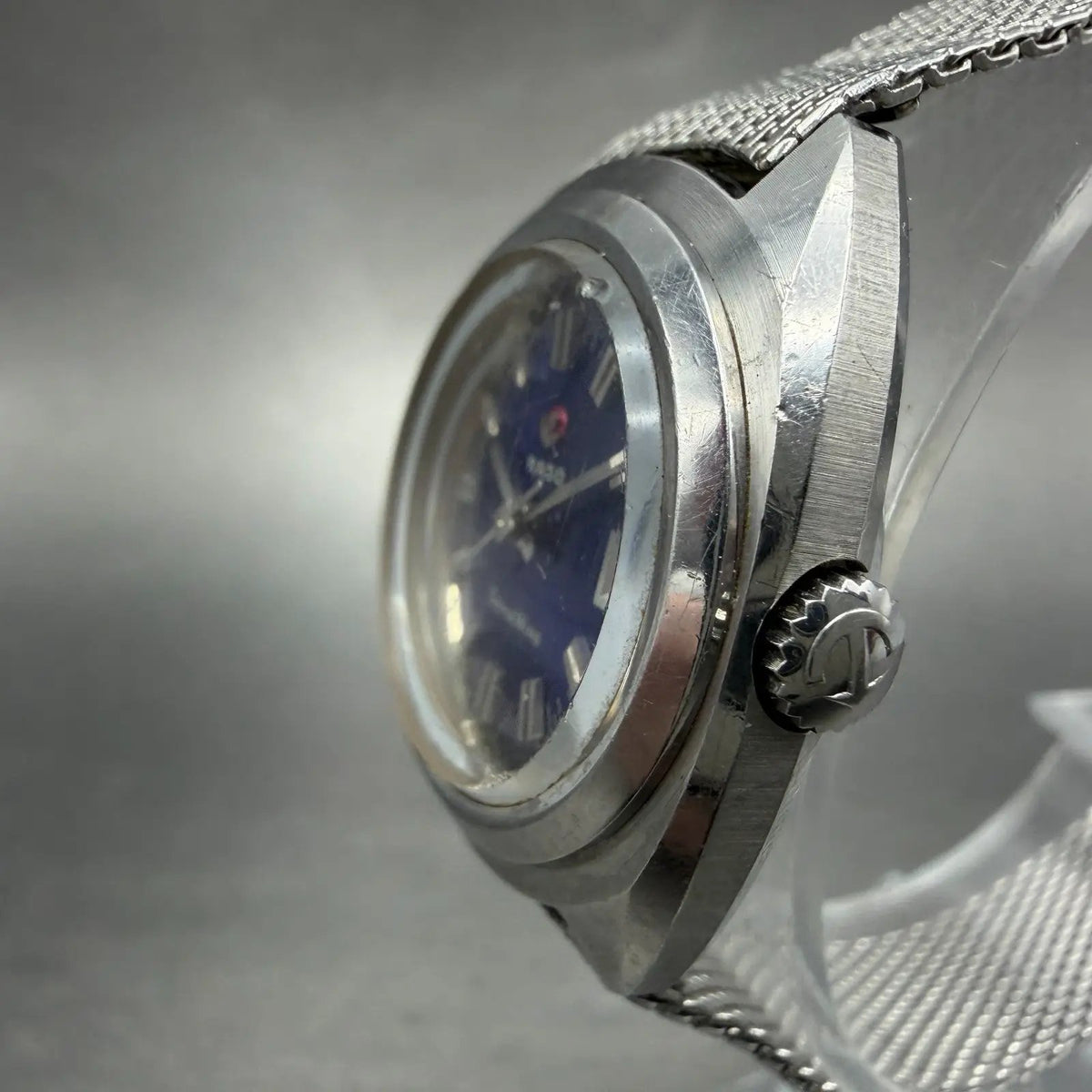 Rado Space Wing Watch Women 24mm Blue Dial Steel Date Automatic Runs VTG2