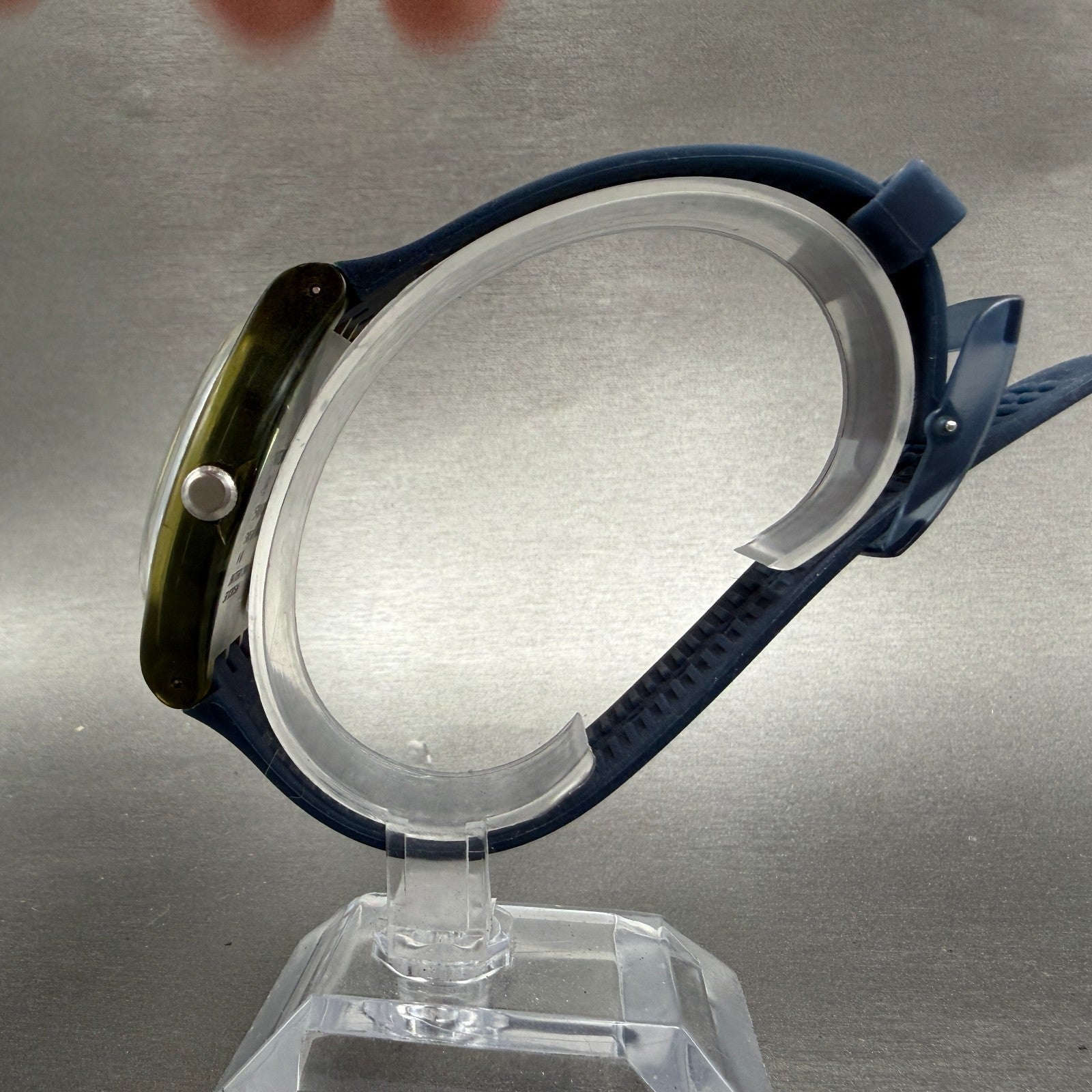 Swatch Blue Rebel Watch Men 41mm Blue Dial Gray Daydate SUON700 New Battery6