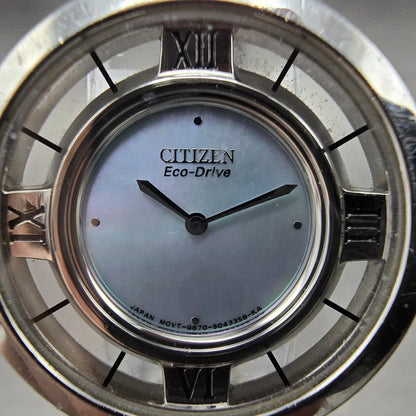 Citizen Eco-Drive Watch Women 28mm MOP Dial Silver Tone Round G670-S027616 Runs1