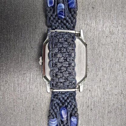 Citizen CQ Watch Women 21mm Blue Dial Silver Tone Rectangle 4031-S60414 New Bat10