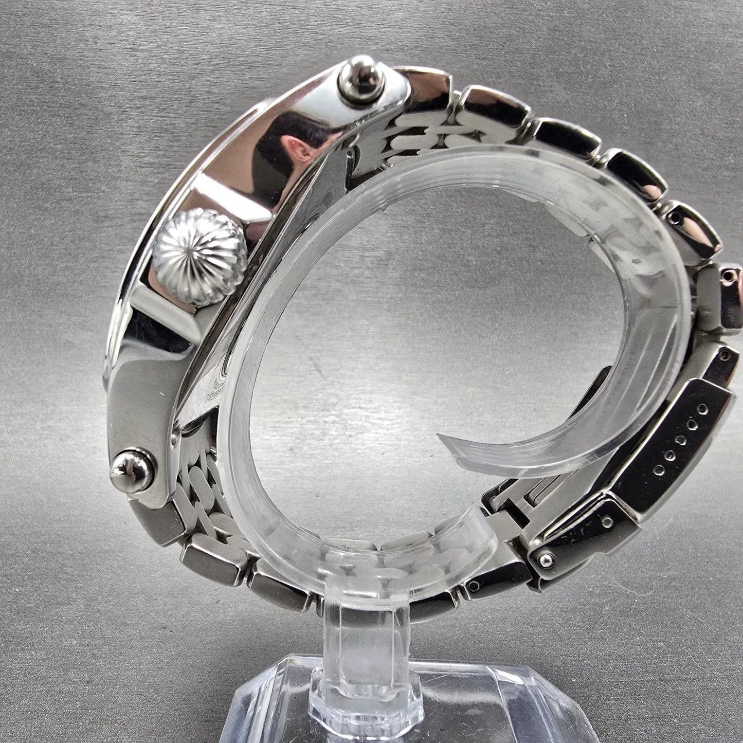 Invicta Lupha Watch Men 48mm Skeleton Dial Silver Tone Manual Wind 1252 Runs6