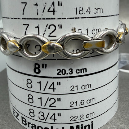 Seiko Watch Women 17mm White Dal Two Tone Oval 2E20-5450 New Battery Vintage10