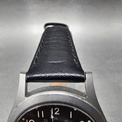 Eddie Bauer Watch Men 34mm Black Dial Silver Tone Date Round Leather New battery5