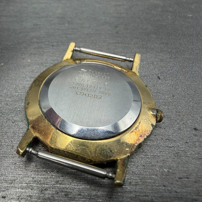 Seiko Watch Men 33mm Champagne Dial Gold Tone Round 2620-0139 PARTS Vintage10