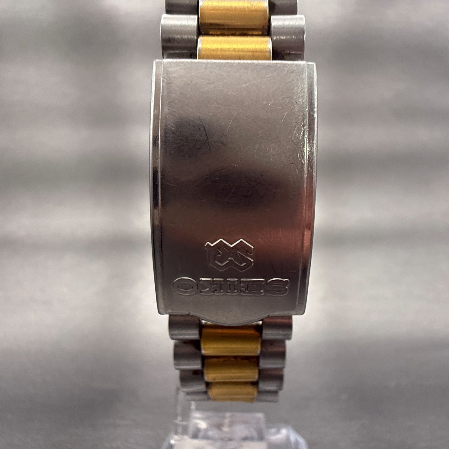 Seiko President Watch Men 35mm Silver Dial Two Tone Daydate 5Y23-8A69 New Batt7