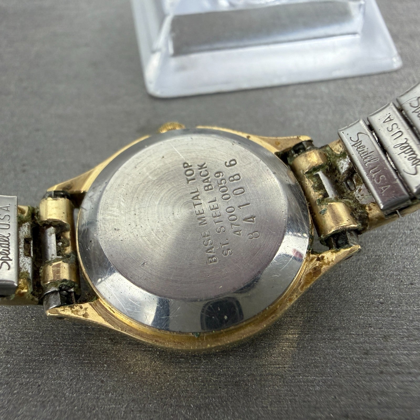 Seiko Watch Women 23mm Champagne Dial Gold Tone Round 4700-0059 New Battery VTG9