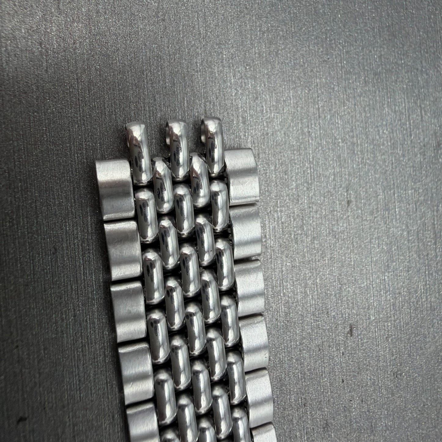 Seiko Beads Of Rice Bracelet 18mm Stainless Steel Japan Vintage NO ENDLINKS1