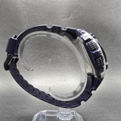 Casio Waveceptor Watch Men 48mm Digital Blue Silver Alarm Chrono WV-M200 NewBat8