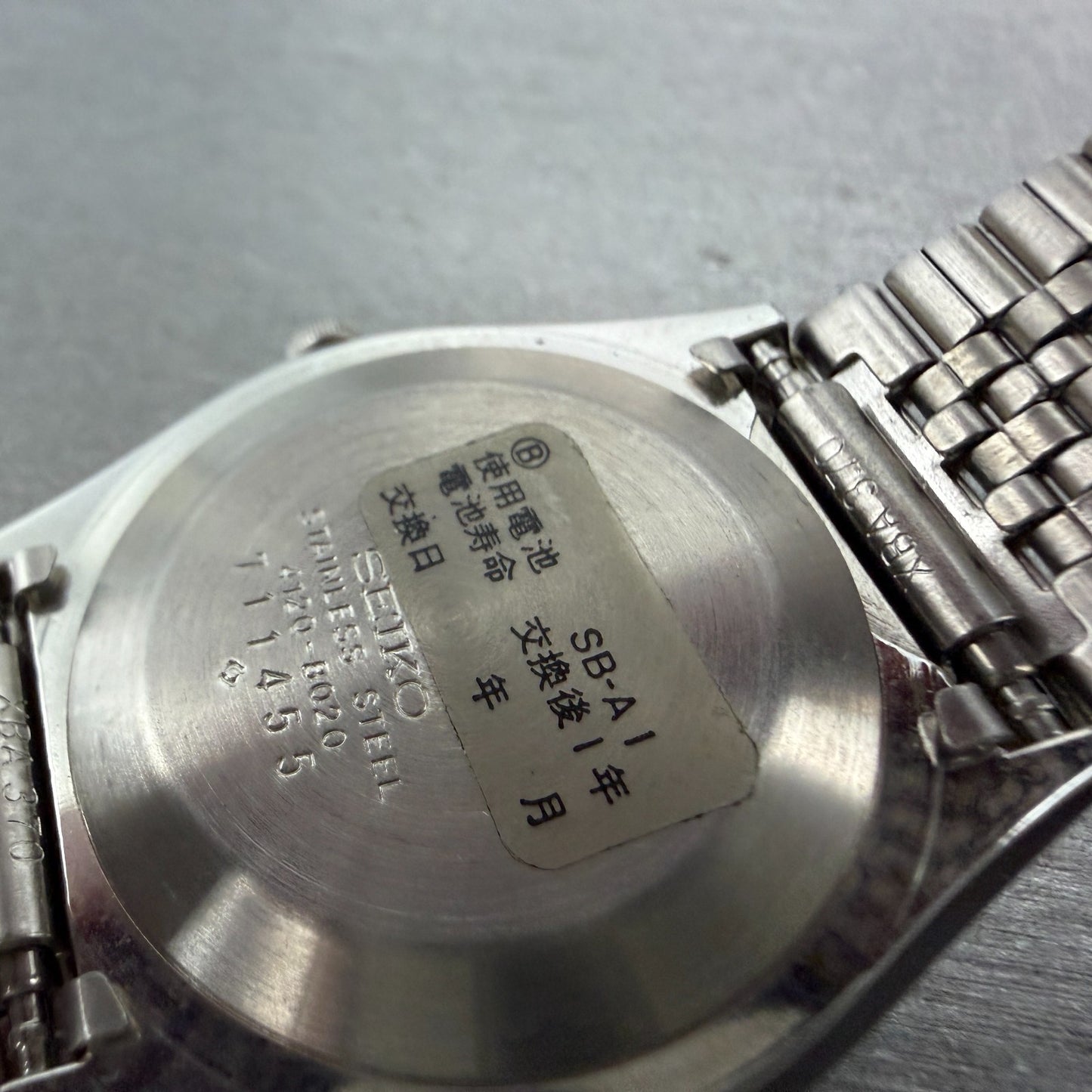 Seiko Watch Men 33mm Silver Dial Silver Tone Round 4120-8020 New Battery Vintage9