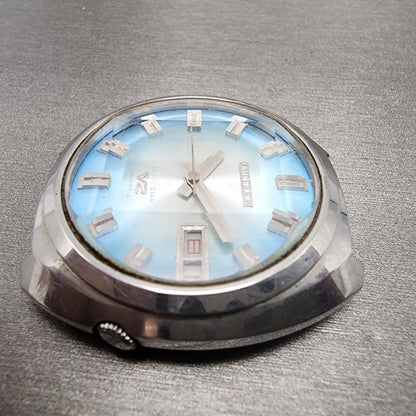 Citizen Sevenstar V2 Watch Men 38mm Blue Dial Steel Daydate 4771206 Auto PARTS6
