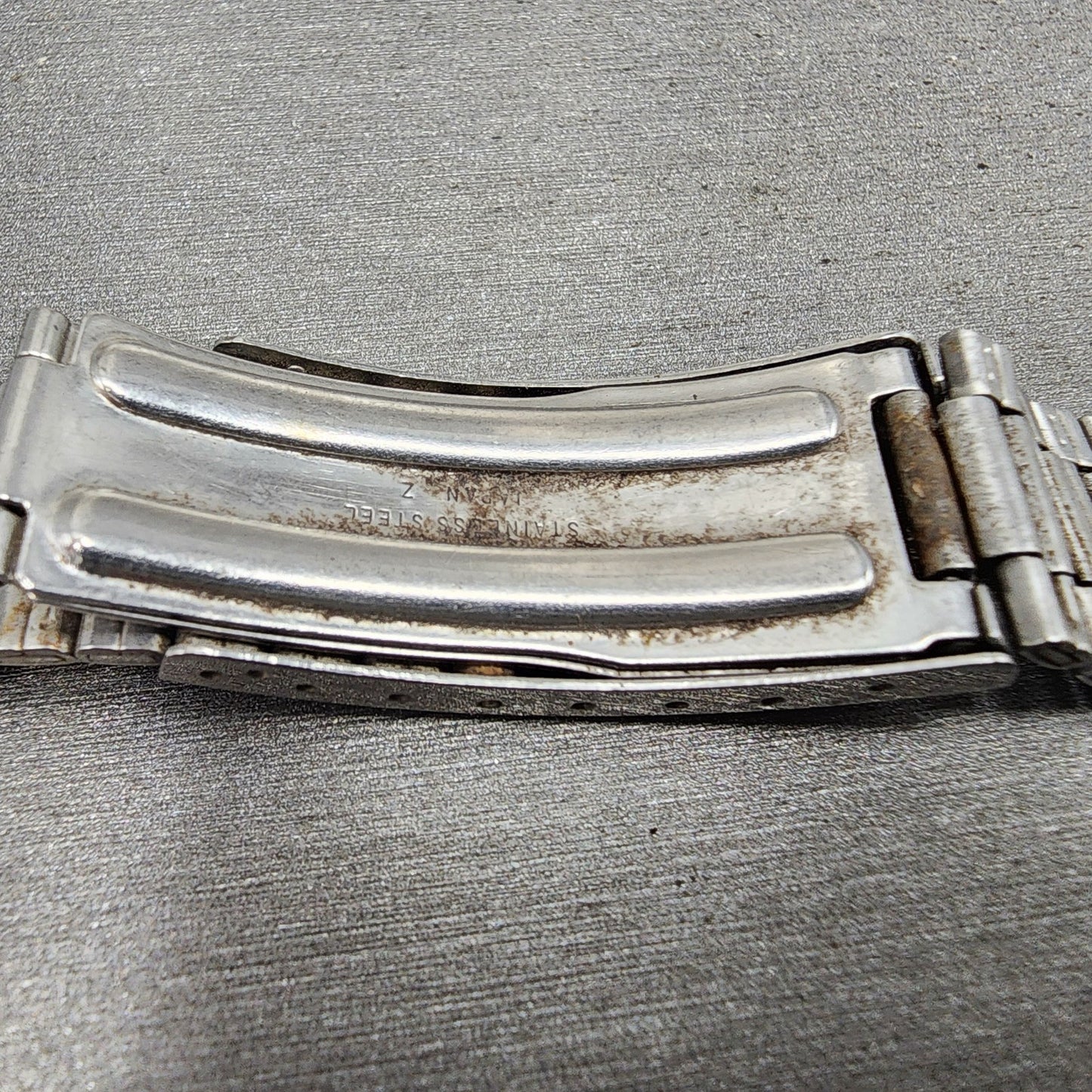 Seiko Bracelet 20mm Two Tone Stainless Steel Tri Folding Z271 End Links11