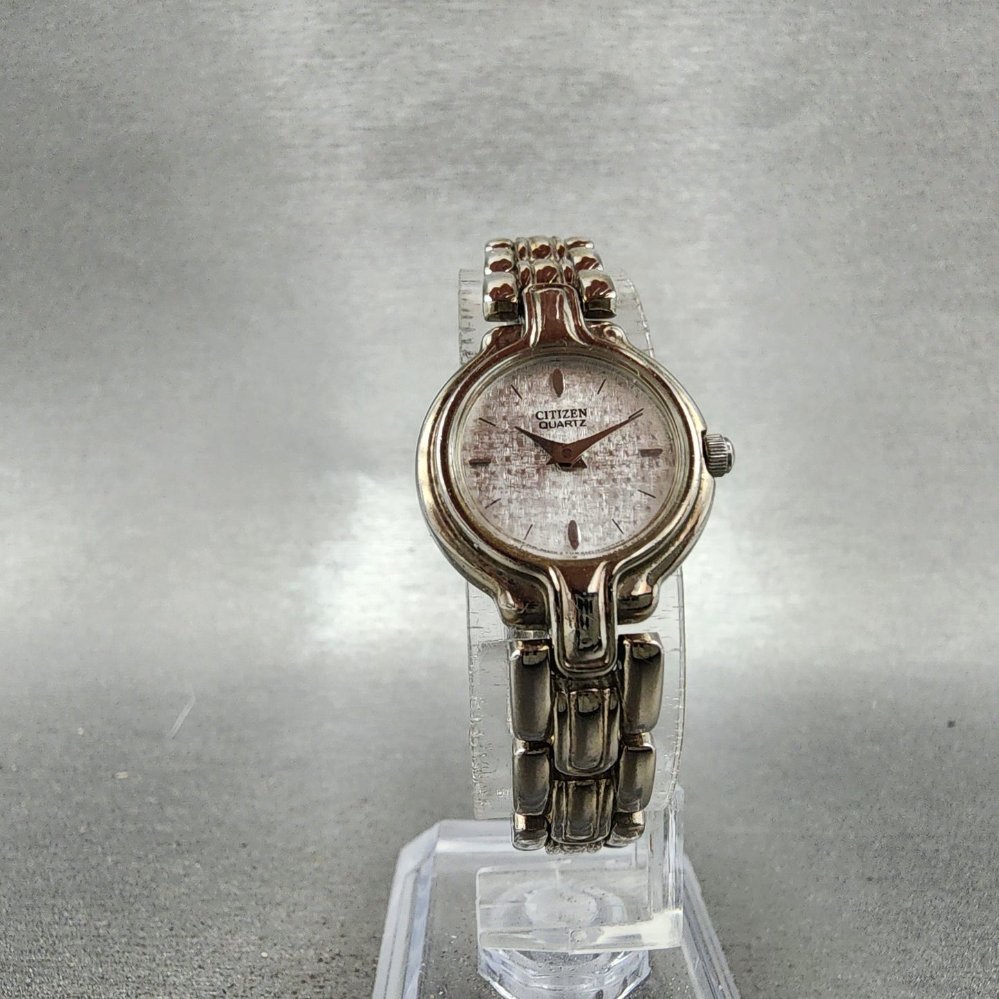 Citizen Watch Women 20mm Silver Dial Silver Tone Round 5920S57707 New Battery5