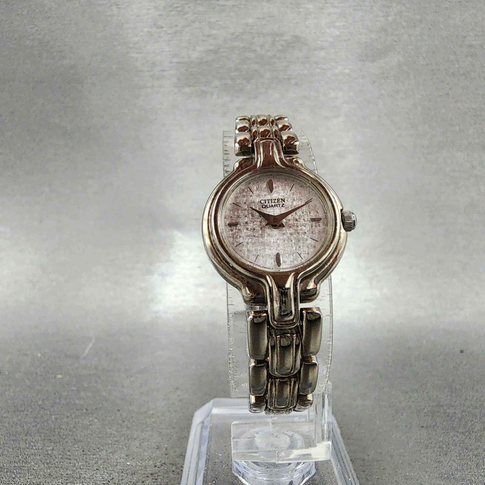 Citizen Watch Women 20mm Silver Dial Silver Tone Round 5920S57707 New Battery5