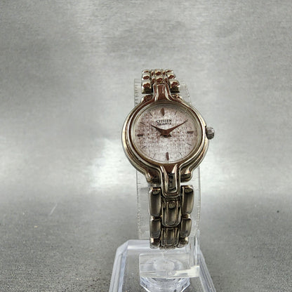 Citizen Watch Women 20mm Silver Dial Silver Tone Round 5920S57707 New Battery5