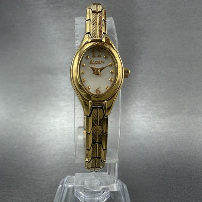 Elgin Watch Women 17mm MOP Dial Gold Tone Oval EG154 New Battery5