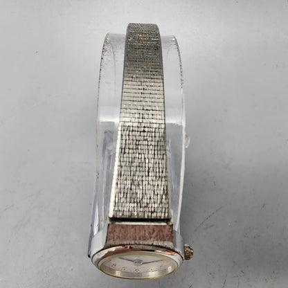 VTG Bulova Watch Women 18mm White Dial Silver Tone Round 91L06 New Battery