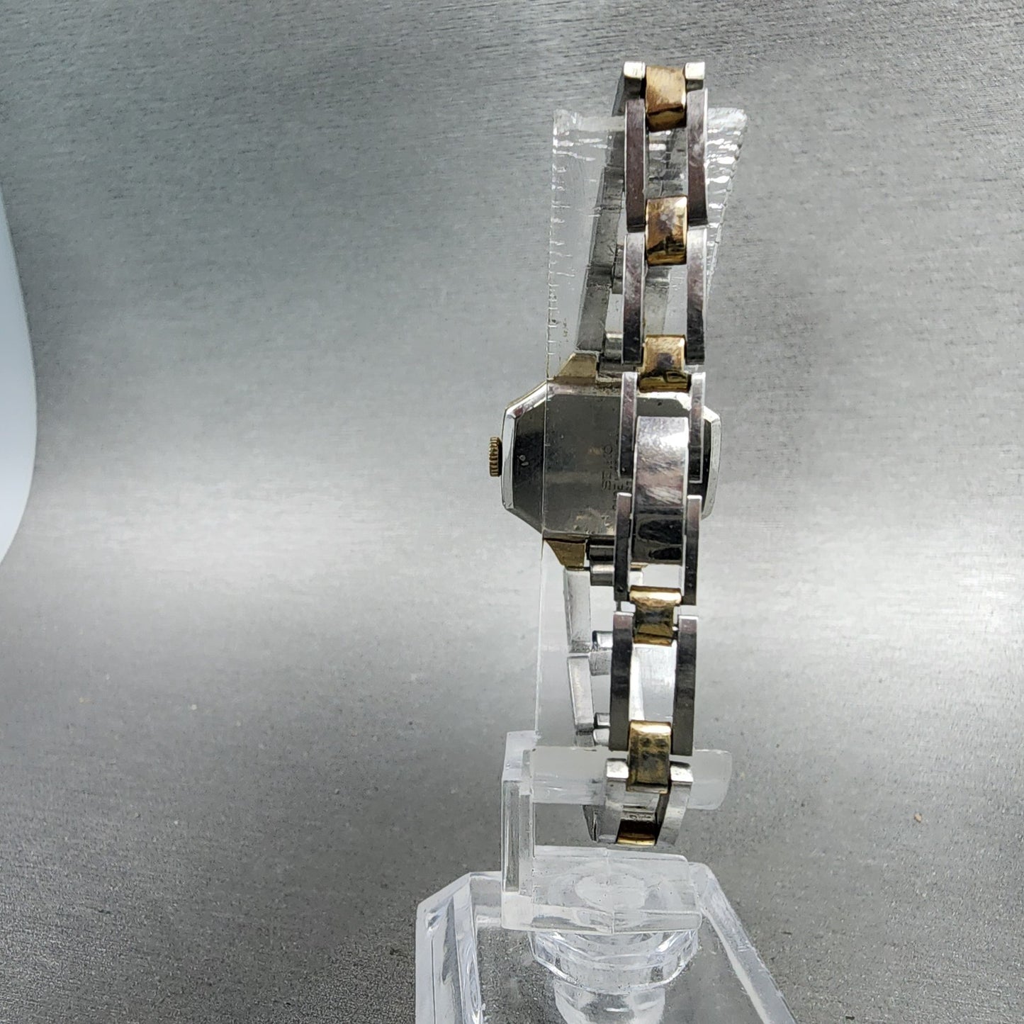 Seiko Watch Women 23mm Champagne Dial Two Tone Oval Vintage 117659 Manual Runs8
