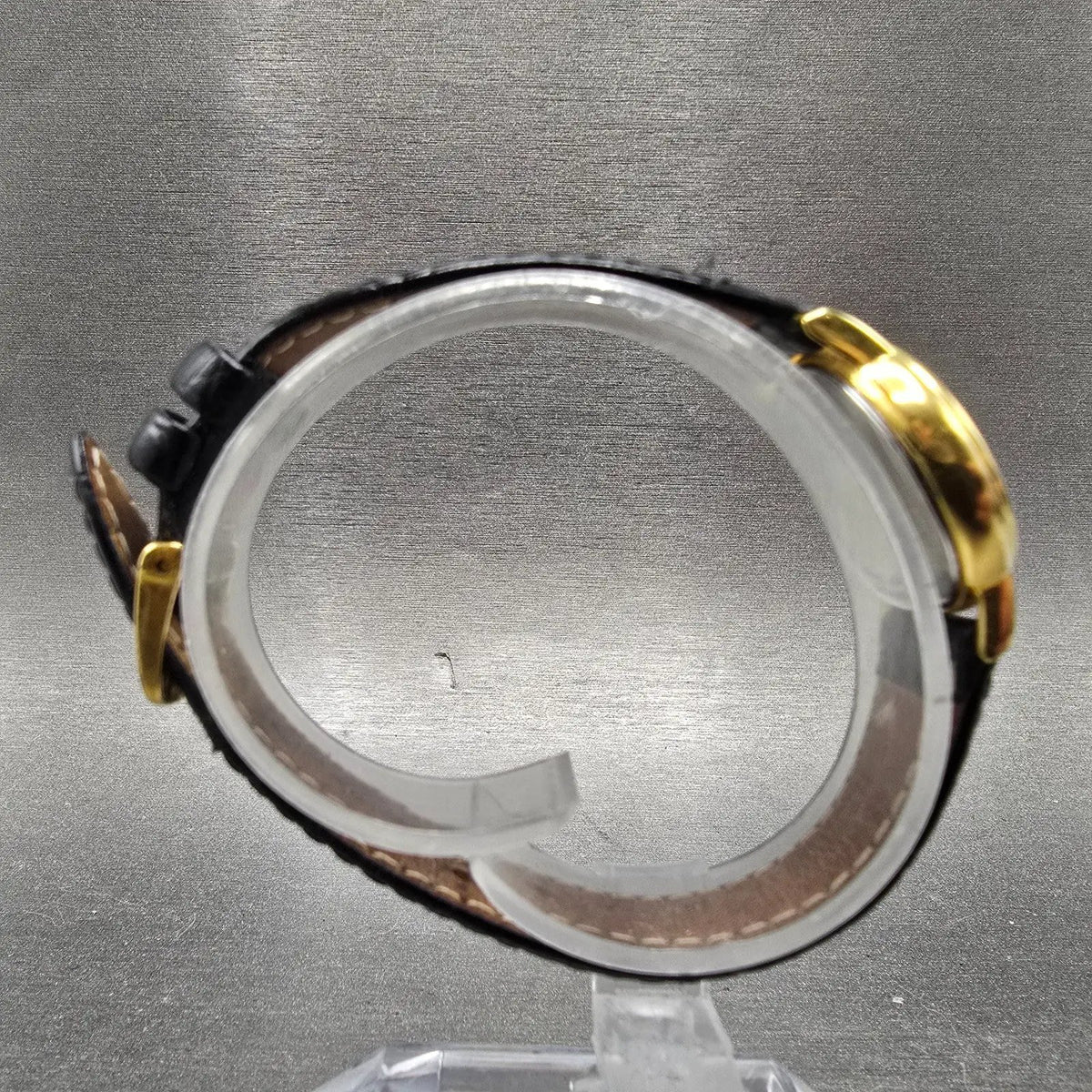 Longines Watch Women 23mm Gold Dial Gold Tone Date Round L4.220.2 New Battery8