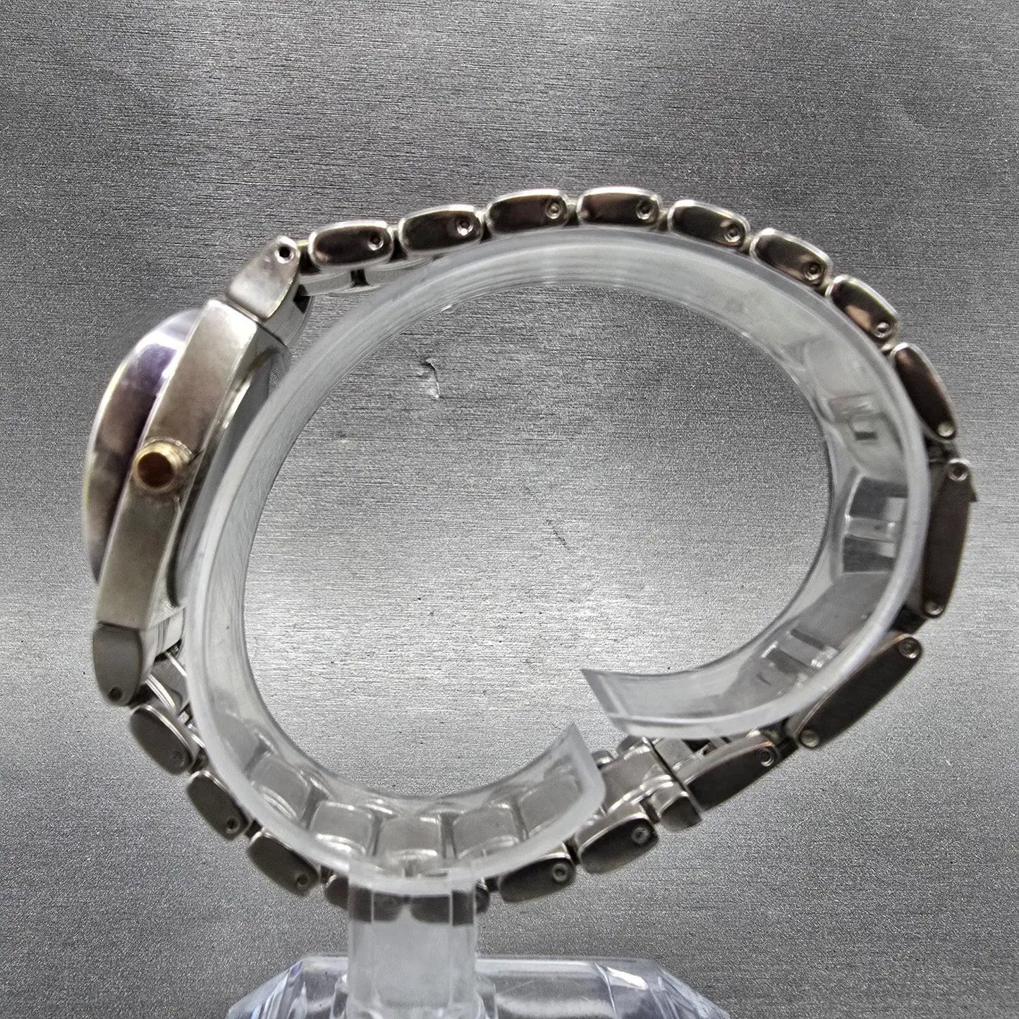 Ecclissi Watch Women 28mm White Dial Two Tone Sterling Silver 33035 New Battery8