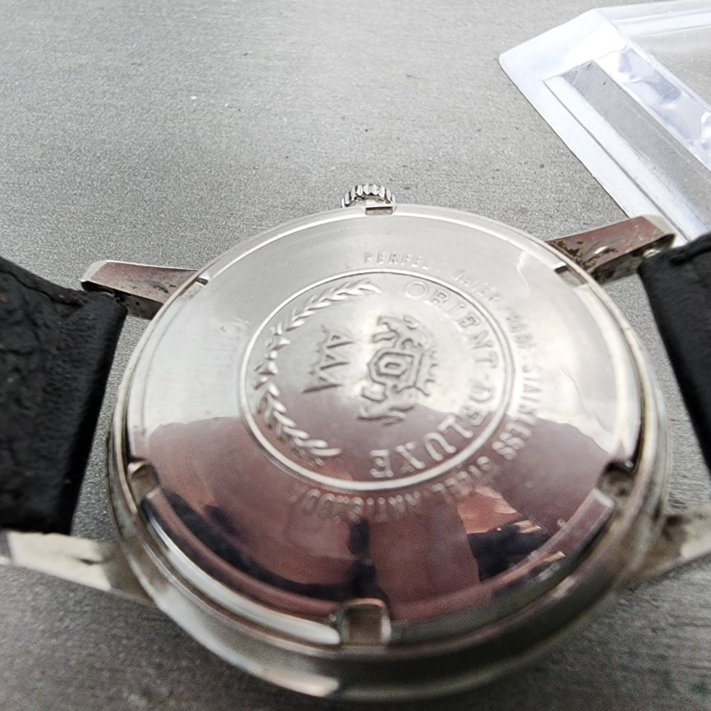 Orient AAA Deluxe Watch Men 35mm Silver Dial Steel Daydate Automatic READ!! RUNS10