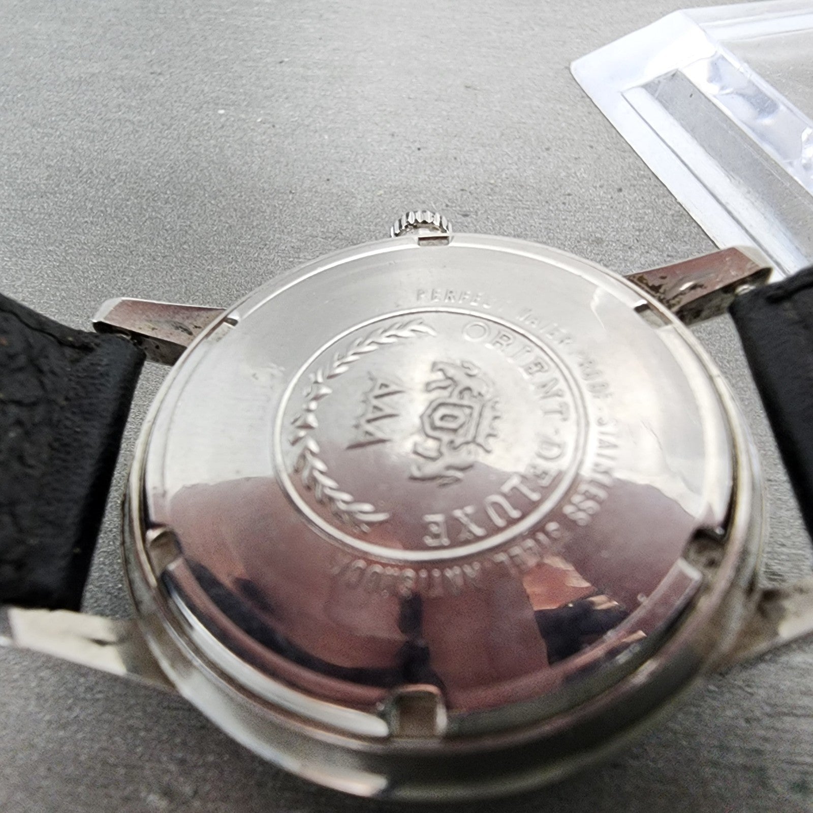 Orient AAA Deluxe Watch Men 35mm Silver Dial Steel Daydate Automatic READ!! RUNS10