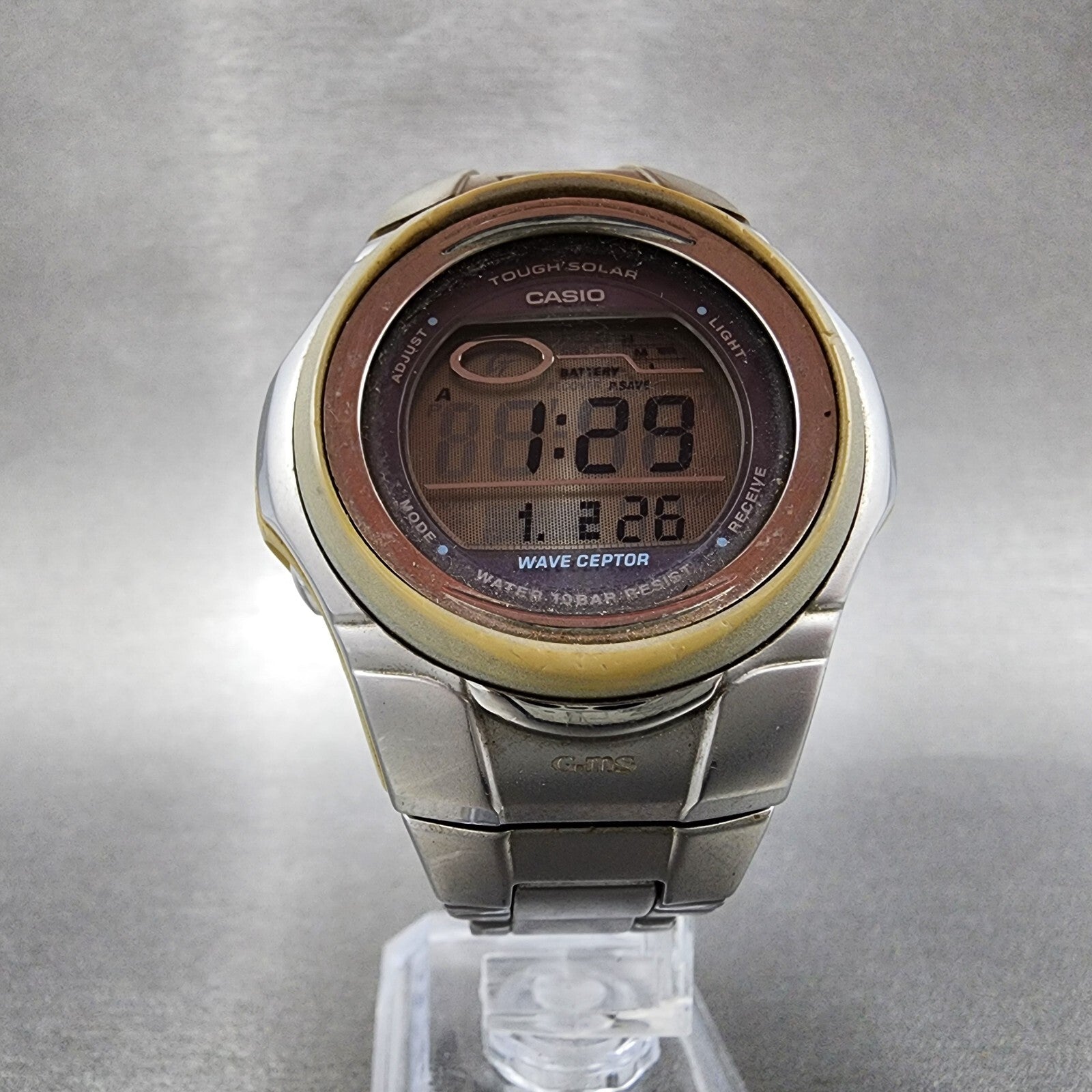 Casio BabyG MSG900D Watch Women 42mm Digital Silver Tone Alarm Chrono Solar5