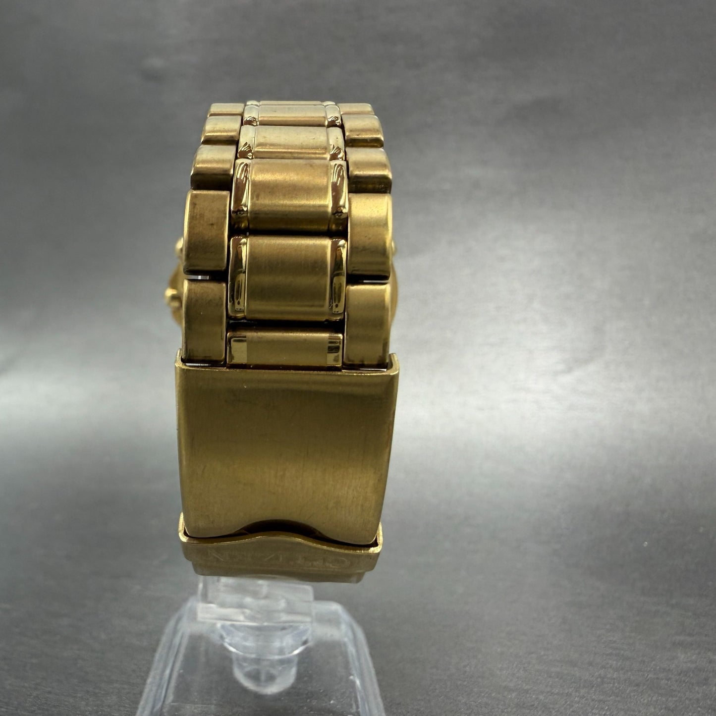Citizen Chronograph Watch Men 39mm Black Dial Gold Tone Date Alarm new Battery7