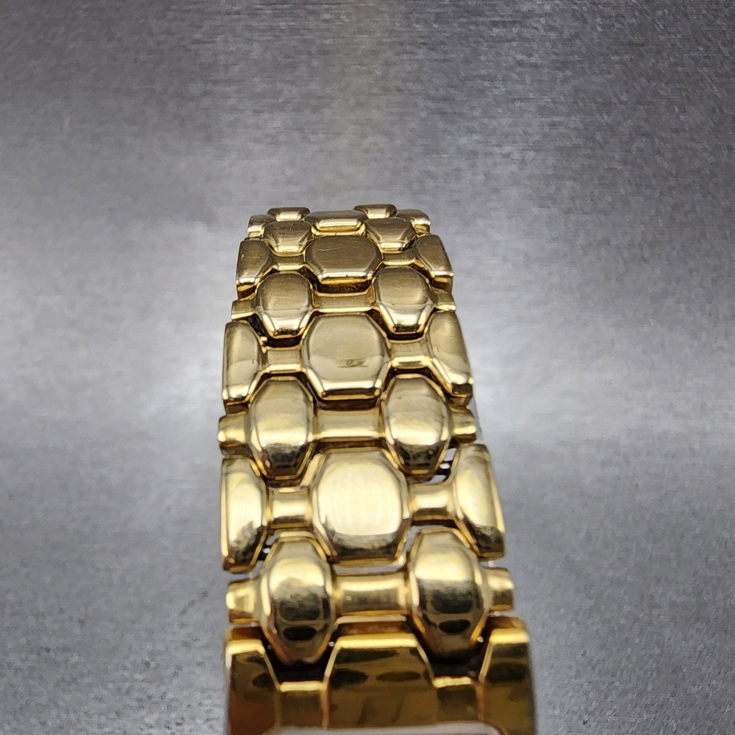 Bulova Tank Watch Women 17mm Gold Dial Gold Tone Rectangle 92H72 New Battery5
