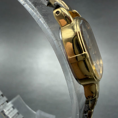 Seiko Watch Women 17mm Silver Dial Gold Tone Oval Vintage 2P21-5009 New Battery3