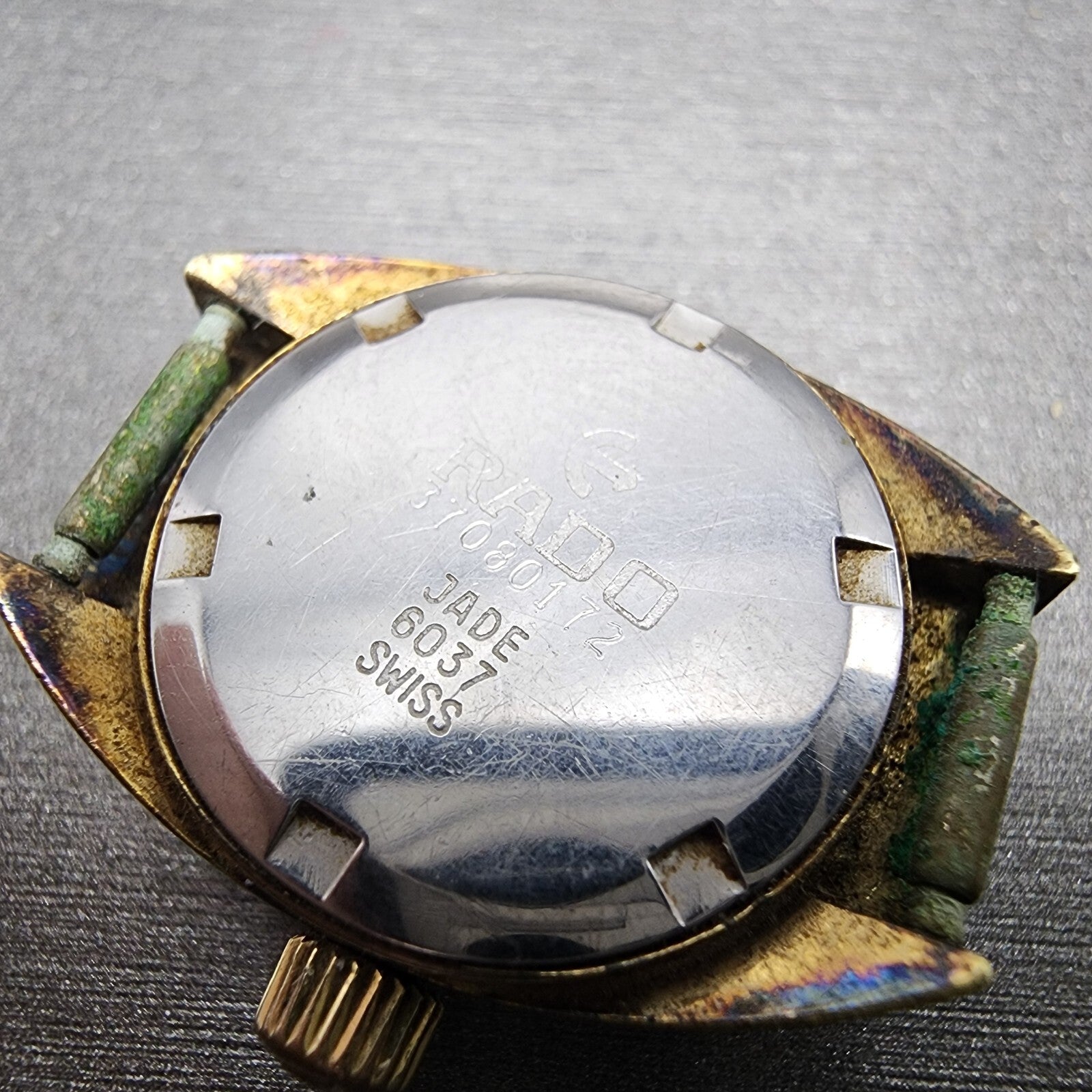 Rado jade Watch Women 19mm Champagne Dial Gold Tone Round Manual Wind Runs6