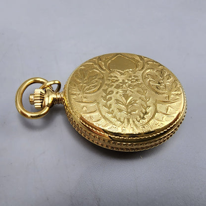 Tissot Pendant Watch Women 28mm Gold Dial Gold Tone Round New Battery