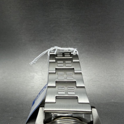 Casio MTP-E350 Watch Men 39mm Black Dial Silver Tone Daydate Metal Bracelet4