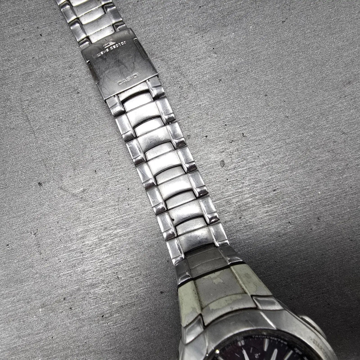 Casio Wave Ceptor Watch Men 43mm Blue Dial Analog Digital Steel WVA-500J READ!!!7