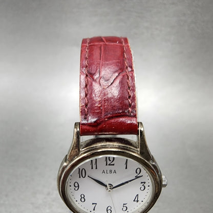 Seiko ALBA Watch Women 26mm White Dial Silver Tone Round V5010ET0 New Battery5