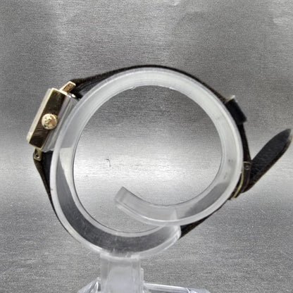 Girard Perreguax Tank Watch Women 17mm White Dial Gold Plated Manual Wind Runs7