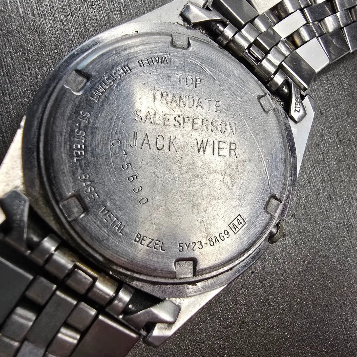 Seiko President Watch Men 35mm Silver Dial Two Tone Daydate 5Y23-8A69 New Batt10