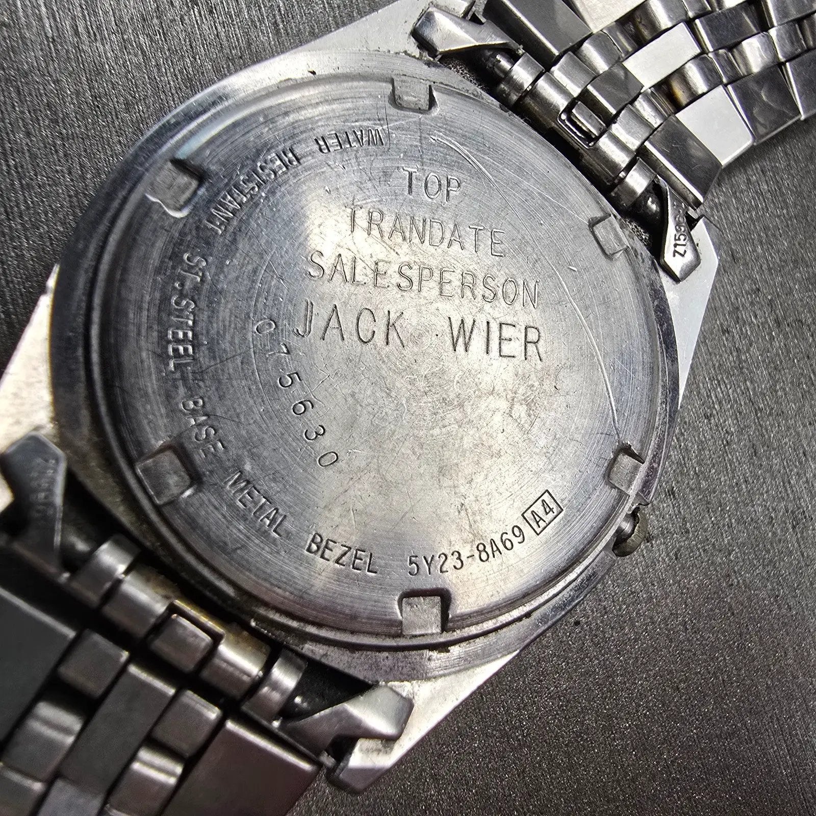 Seiko President Watch Men 35mm Silver Dial Two Tone Daydate 5Y23-8A69 New Batt10