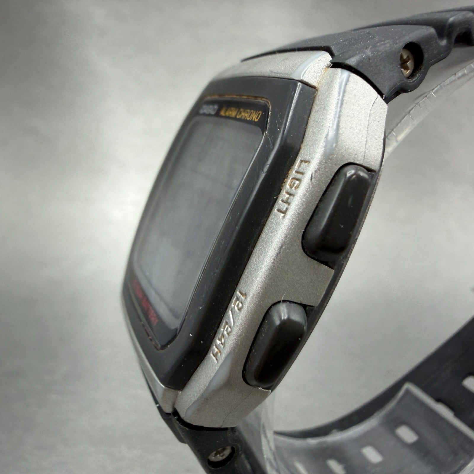Casio W-96H Watch Men 35mm Silver Black Alarm Chrono Rectangle New Battery JP2