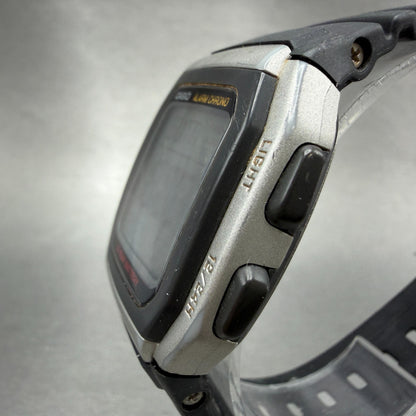 Casio W-96H Watch Men 35mm Silver Black Alarm Chrono Rectangle New Battery JP2